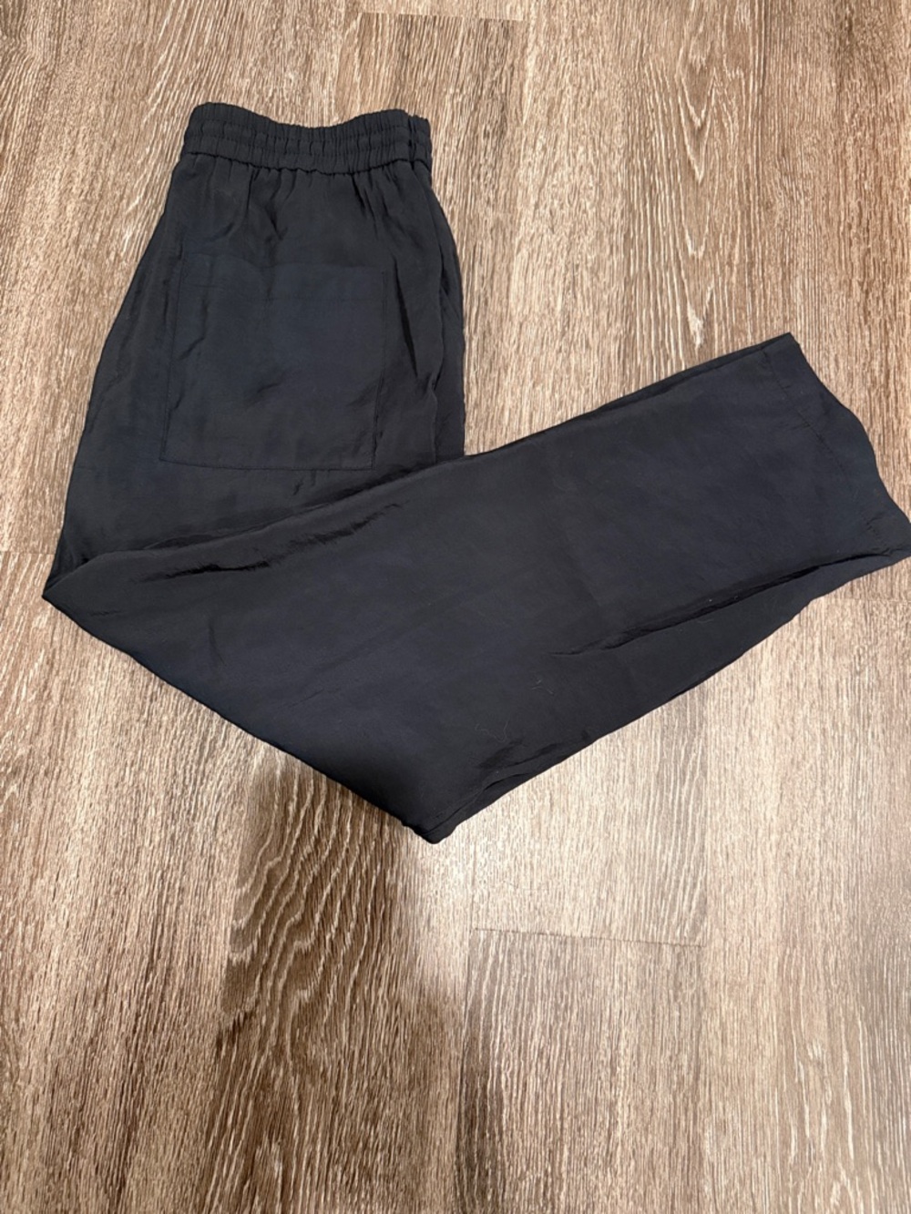 Zara Black Elastic-Waist Women's Trousers. Size - medium.